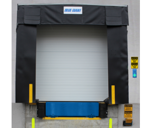 A frontal View of an Armorshield Dock Protector Covering the Outside of a Loading Dock