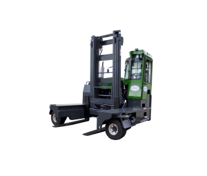 Frontal View of a Combilift C-Series Multidirectional Forklift on a White Background
