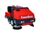 Frontal View of the Powerboss Atlas Heavy Duty Sweeper on a White Background