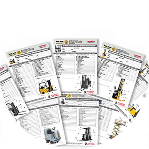 Various Forms and Checklists For Big Joe Handling Systems