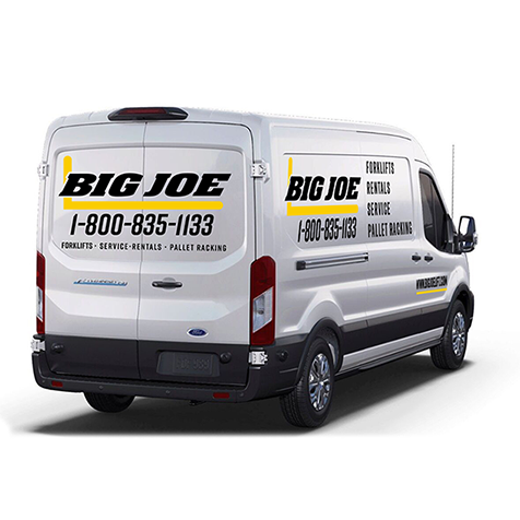 Image of a Big Joe Service Van on a White Background