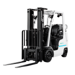Thumbnail of http://Frontal%20View%20of%20a%20Blue%20and%20White%20Unicarriers%20CF%20Series%20Propane%20Forklift%20on%20a%20White%20Background
