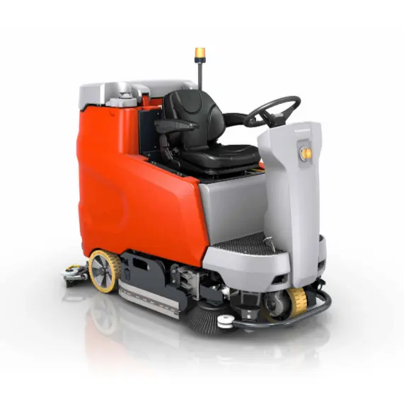Frontal View of a Powerboss scrubber Scrubmaster B175R Scrubber on a White Background