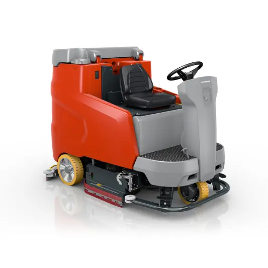 A Frontal View of a B260R Scrubmaster Industrial Scrubber on a White Background