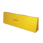 Thumbnail of http://A%20Frontal%20View%20of%20a%20Yellow%20Floor-Mounted%20Warehouse%20Barrier%20on%20a%20White%20Background