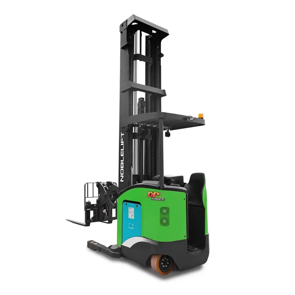 noblelift lithium reach truck on a white background