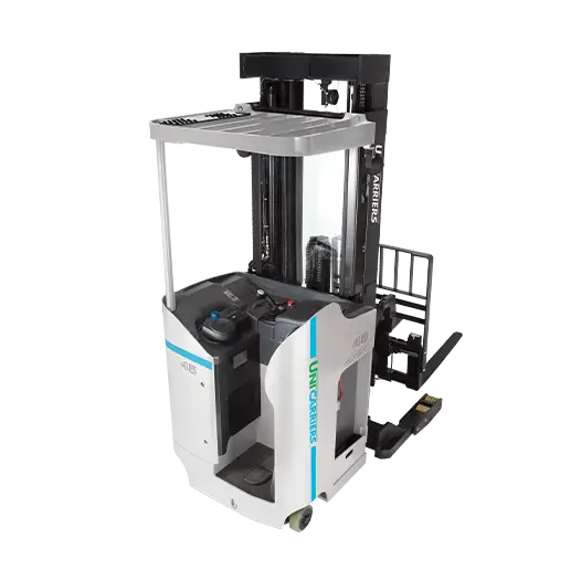 Unicarriers SRX Series Reach Truck on a white background